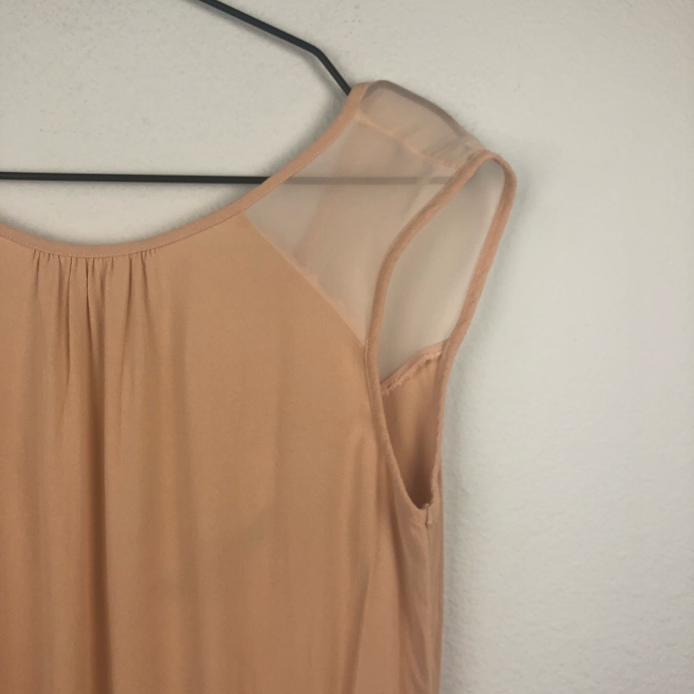 Zara • Blush Sleeveless Jumpsuit with Sheer Panels - Picture 4 of 8